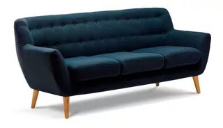 Sofa Rosen Rafaella Tela 3 Cuerpos Azure