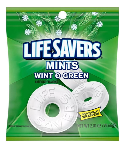 Caramelo De Menta Lifesavers Mints Wint O Green 79.66g