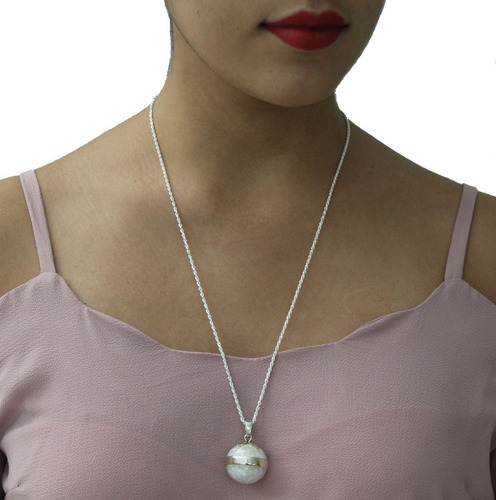 Dije Llamador De Ángel Azul De Plata .925 Agálea Joyería