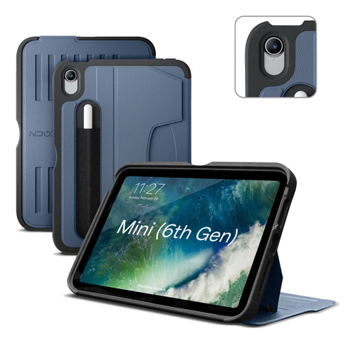 Funda Delgada Para iPad Mini 6 Anticaidas Azul Zugu
