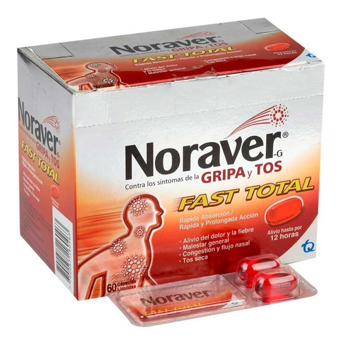 Noraver Gripa Y Tos Fast Total X 6 - Unidad a $2637