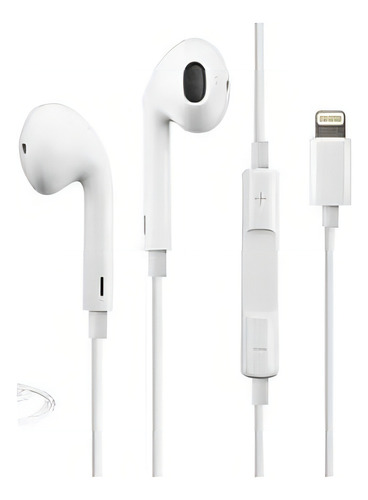 Audifonos Lightning Earx Compatible iPhone 12 13 14 Color Blanco