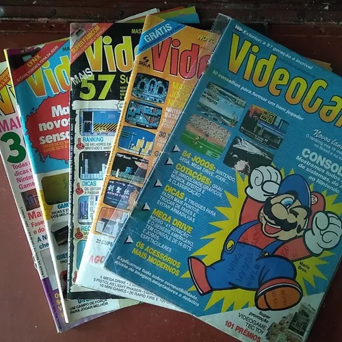 LOTE DE REVISTAS DE VIDEOGAMES NOSTÁLGICAS E RARÍSSIMAS 