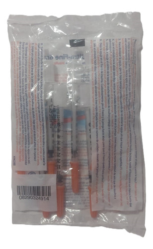 Jeringa Bd Ultra-fine 0.5ml 31gx6mm 100 Pzas Bolsas C/10 C/u