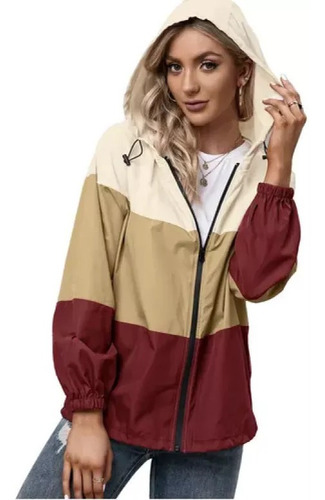 Chaqueta Cortavientos Casual Impermeable Para Mujer [u]