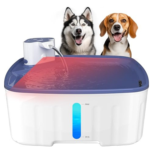 Kittyspout Fuente De Agua Para Perros Grandes Inalámbrica, F