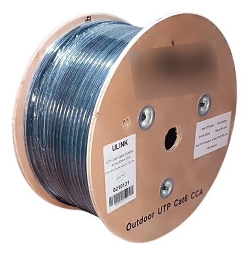 Cable Utp Exterior Cat6 100mt 30% Cobre Cca Ulink Calidad