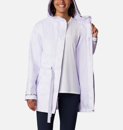 Columbia Chamarra Mujer Impermeable Con Cinturon