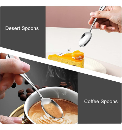 Cuchara De Postre 8 Piezas De Acero Inoxidable Cuchara Cafe