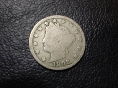 Moneda Estados Unidos  5 Cents 1902   (x359.