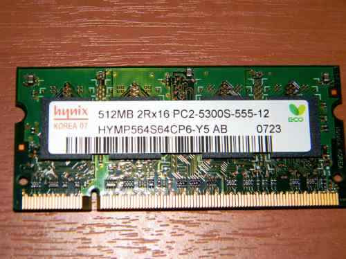 Memoria Hynix Ddr2 512mb 677 Mhz Pc2-5300 (notebook)