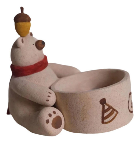 Candelabro Con Escultura De Oso, Soporte Para Velas, Mesa De