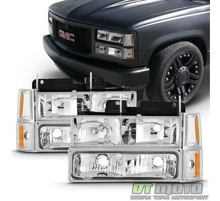 1994-1998 Gmc C/k Sierra Yukon Suburban Headlights+bumpe Dtm