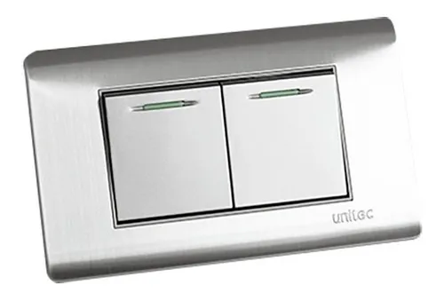 comprar Interruptor Doble Conmutable Acero Inoxidable Switch De Lujo