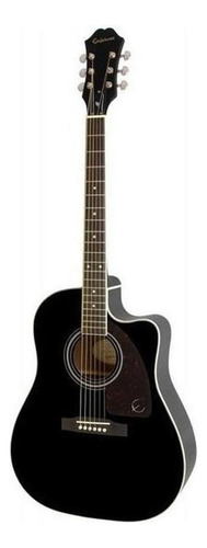 Violão eletroacústica Epiphone AJ-220SCE para destros ebony