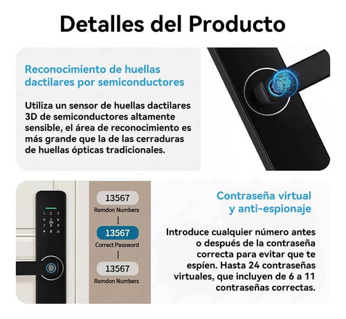 Cerradura Digital Inteligente Tuya App Wifi Versión Español