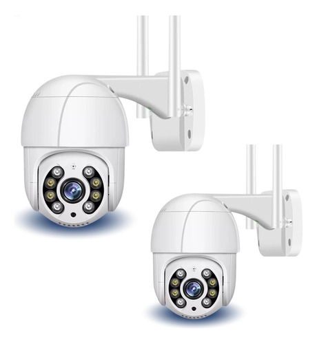 Kit 2 Camera Segurança A8 Pro Externa Prova Dagua Yoosee Ip Cor Branco