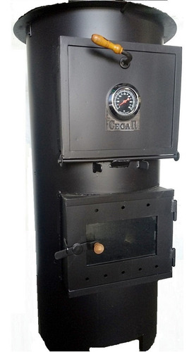 Salamandra Bajo Consumo C/horno Hasta 140 Mt2 Apta Pellets