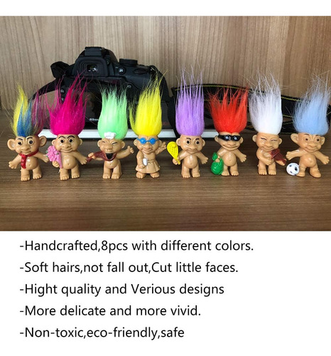 8pcs Muñecas Troll, Trolls Vintage De Los 80 Figuras De Acci