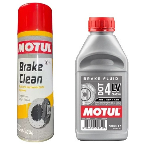 Motul Brake Clean Limpa Freios + Motul Dot 4 Lv Fluido Freio
