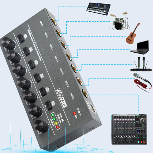 D Mixer De Áudio Para Profissionais E Iniciantes 6 Estéreo