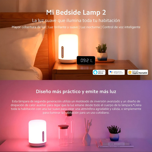 Xiaomi Mi Bedside Lamp 2 Lámpara Smart Bluetooth Wifi Blanco