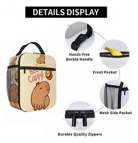 Set De Bolsas De Almuerzo Para Niños Con Estampado De Capiba