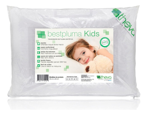 Travesseiro Para Bebê Bestpluma Kids - 30cm X 40cm