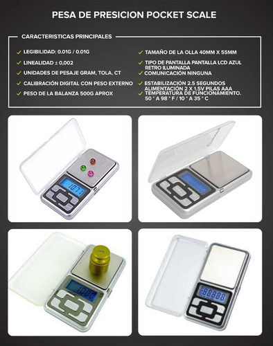 Balanza Precision Digital 500grs/0,1gr - Factura A!
