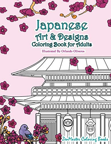 Japanese Art And Designs Coloring Book For Adults An Adult C