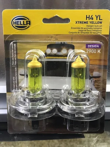 Focos Xtreme Yellow H4 Hella Luz Especial Para Niebla