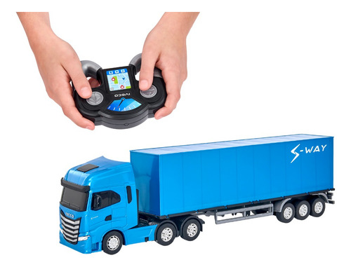Caminhão Miniatura Brinquedo Iveco Bau S-way Controle Remoto