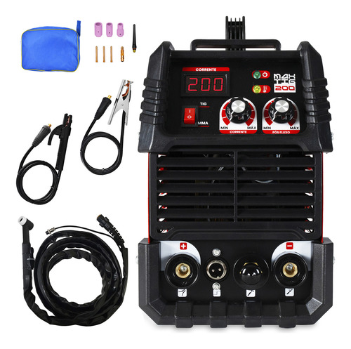 Solda Tig Mma Alta Frequência Arco Sem Riscar 200a 220v Gz1