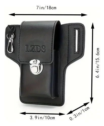 Estuche Cinturón Correa Cuero Celular Hombres Universal