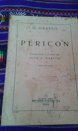 Pericon Grasso Ricordi Partitura Envios Mdq