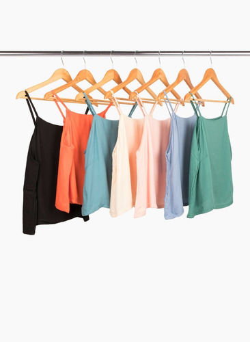 Imagen 3 de 3 de Musculosa Nano Corta Crepe Viscosa Lily #5723