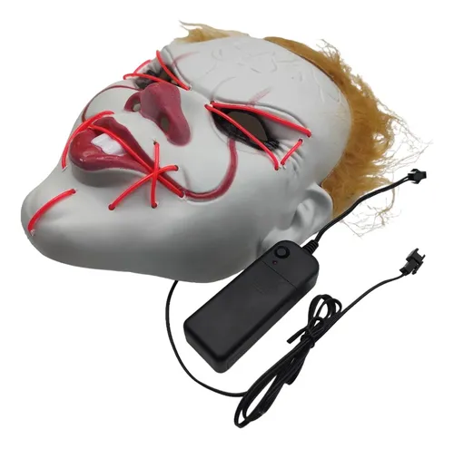 Mascara Payaso It Con Luz Mascara Payaso Pennywise Cosplay