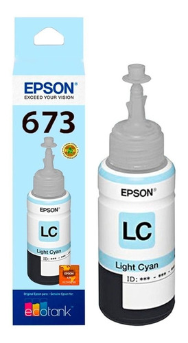 Epson Botella Tinta Cian Claro T673520 T673 Ppct