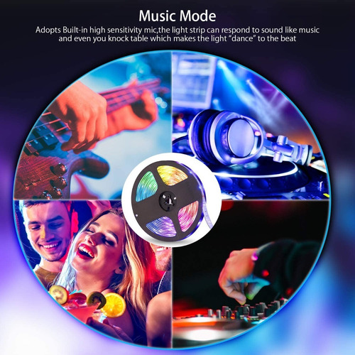 Tira Luces Led Bluetooth 5m Control App Usb Impermeable Rgb