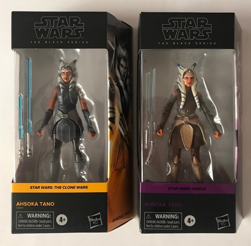 Lote De 2 Figuras Ahsoka Tano Black Series Rebels Clone Wars (Usado)