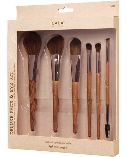 Set De Brochas De Maquillaje Bamboo  6 Piezas Cala