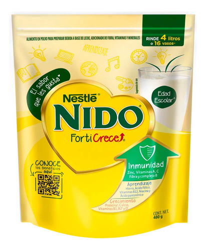 Leche Nido Forticrece Bolsa 480g