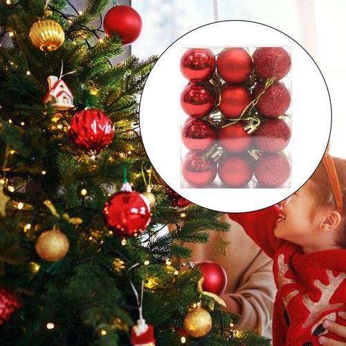 4 X 24x Adornos De Bolas Colgantes Para Árbol De Navidad,