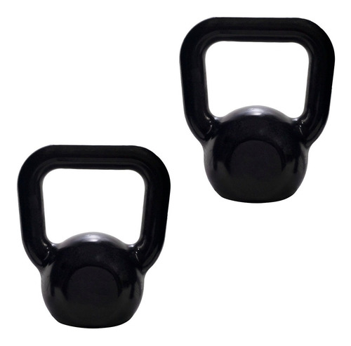 Kit Kettlebell Emborrachados 6kg 10kg Treine Em Casa