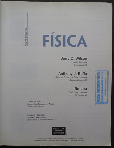 Física (6 Edición) - Wilson, Buffa Y Lou (con Cd) (Usado)