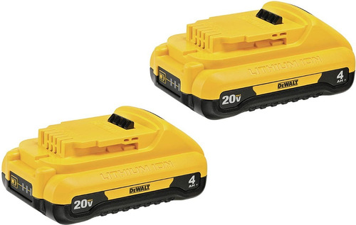 Paquete 2 Baterias Compactas 4ah 20v Max Dcb240-2 Dewalt