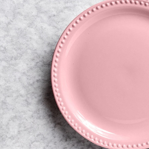 Plato De Cerámica Pastel Mauve Rouse 20 Cm 6 Color Rosa