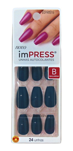 Unhas Autocolantes Saphire Bailarina Impress Bipam516