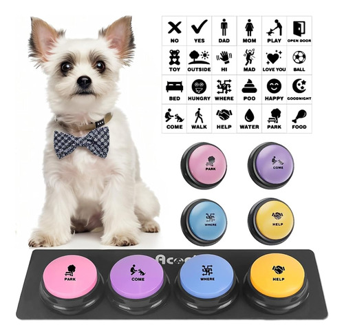 Botones Para Perros Para La Comunicación, 4 Juegos De Botone