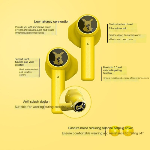 Auricular Bluetooth Inalámbrico Pokémon Pikachu